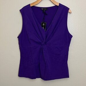 NWT DG2 By Diane Gilman Purple Sleeveless Top